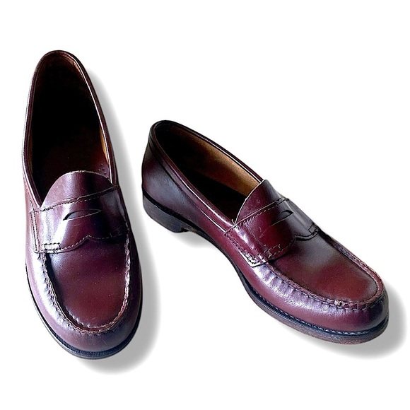 G.H.Bass Willa Flat Strap Weejuns Penny Loafer Brown Size 8AA Minimalist - Picture 8 of 12